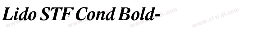 Lido STF Cond Bold字体转换